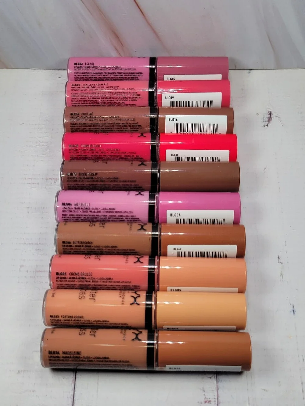 10 Piece NYX Butter Gloss Lip Gloss Bundle NEW!